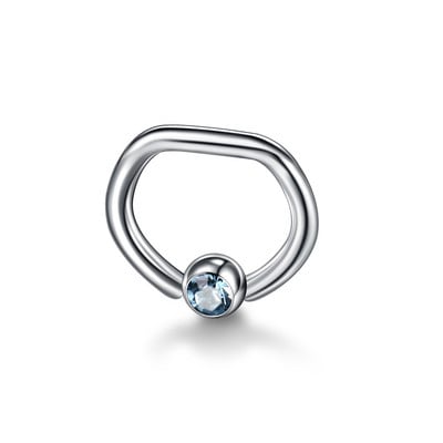 1 db Titanium Gem Ear Septum Helix piercingek Orrkarika gyűrű CBR Daith Conch Rook Piercingek Tragus Septum Mellbimbó Piercingek Ékszerek