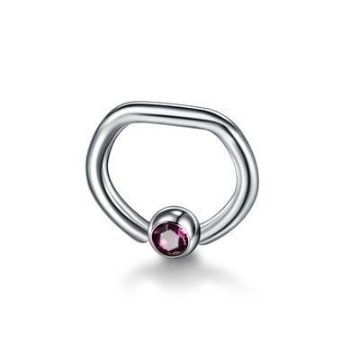 1 db Titanium Gem Ear Septum Helix piercingek Orrkarika gyűrű CBR Daith Conch Rook Piercingek Tragus Septum Mellbimbó Piercingek Ékszerek