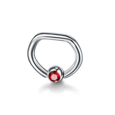 1 db Titanium Gem Ear Septum Helix piercingek Orrkarika gyűrű CBR Daith Conch Rook Piercingek Tragus Septum Mellbimbó Piercingek Ékszerek