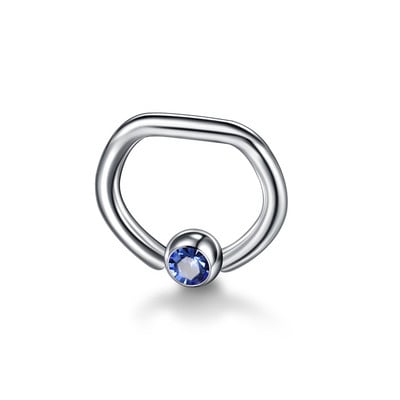 1 db Titanium Gem Ear Septum Helix piercingek Orrkarika gyűrű CBR Daith Conch Rook Piercingek Tragus Septum Mellbimbó Piercingek Ékszerek