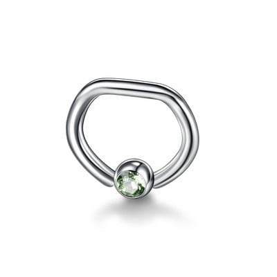 1 db Titanium Gem Ear Septum Helix piercingek Orrkarika gyűrű CBR Daith Conch Rook Piercingek Tragus Septum Mellbimbó Piercingek Ékszerek