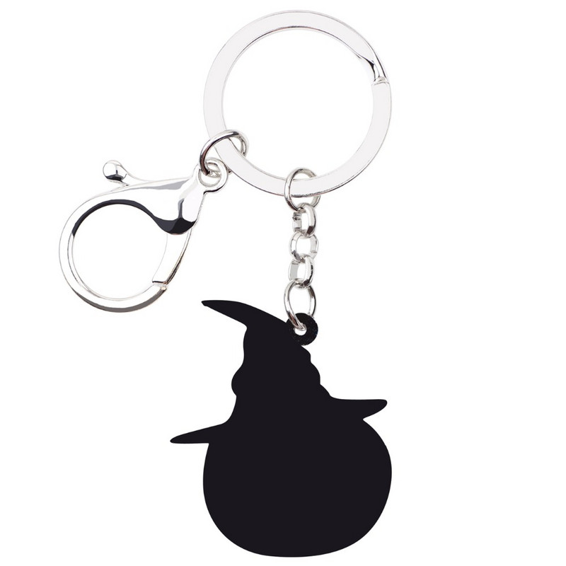 Bonsny Acrilic Halloween Pălărie Nebună Dovleac Breloc Breloc Bijuterii Noutăți Pentru Femei Fete Doamne Brelocuri Poșete Cadou Adolescenți