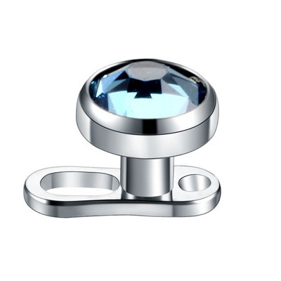 1PC titan mixt stea inimă rotundă CZ bijuterie stil ancoră dermică top și bază piercing piele scafandru piercing suprafață bijuterii fete sexy