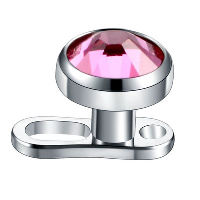 1PC titan mixt stea inimă rotundă CZ bijuterie stil ancoră dermică top și bază piercing piele scafandru piercing suprafață bijuterii fete sexy