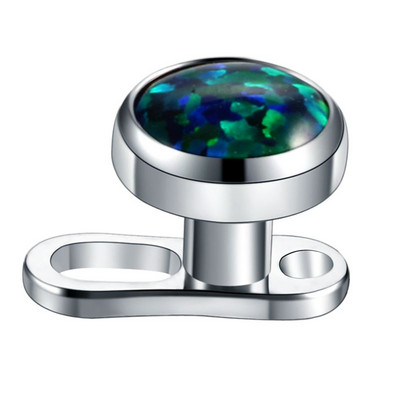 1PC titan mixt stea inimă rotundă CZ bijuterie stil ancoră dermică top și bază piercing piele scafandru piercing suprafață bijuterii fete sexy