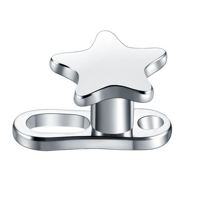 1PC titan mixt stea inimă rotundă CZ bijuterie stil ancoră dermică top și bază piercing piele scafandru piercing suprafață bijuterii fete sexy