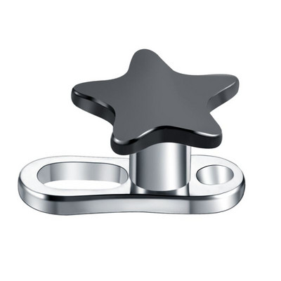 1PC titan mixt stea inimă rotundă CZ bijuterie stil ancoră dermică top și bază piercing piele scafandru piercing suprafață bijuterii fete sexy