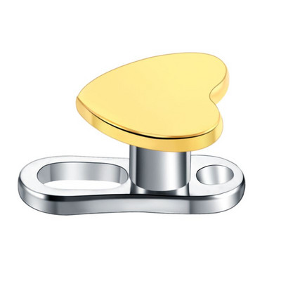 1PC titan mixt stea inimă rotundă CZ bijuterie stil ancoră dermică top și bază piercing piele scafandru piercing suprafață bijuterii fete sexy