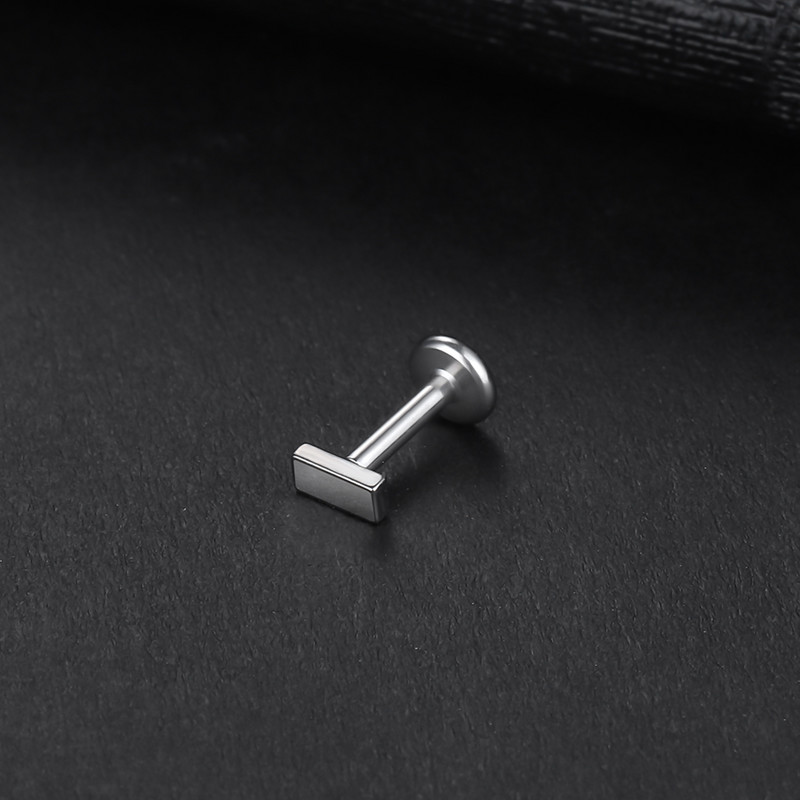 1PC Титанов кръст Labret пръстен за устни Nariz Stud Pircing вътрешна резба Conch обеца хрущял Helix Oreja пиърсинг бижута 16G