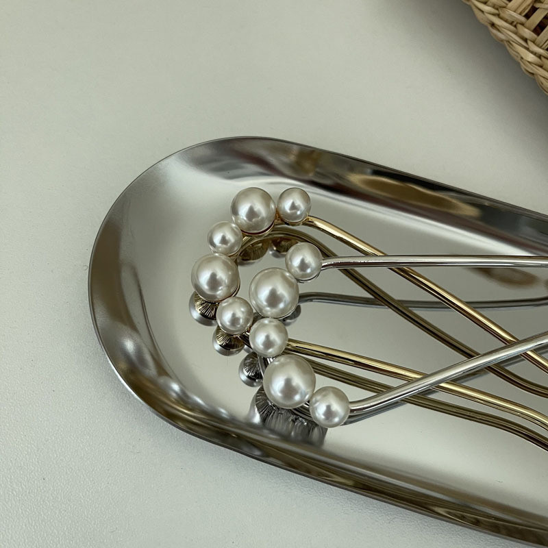 2021 Agrafe de păr cu perle în formă de U Mânere Furci din aliaj simplu Instrument de coafat Agrafe Nouă decorare pentru îmbrăcămintea de îndoire magică