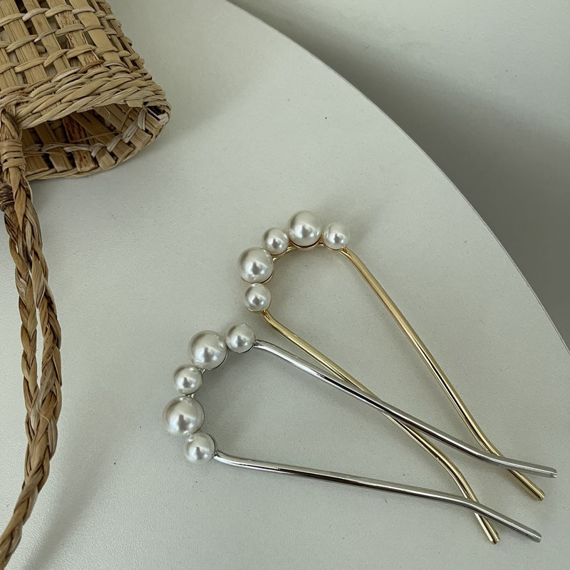 2021 Agrafe de păr cu perle în formă de U Mânere Furci din aliaj simplu Instrument de coafat Agrafe Nouă decorare pentru îmbrăcămintea de îndoire magică