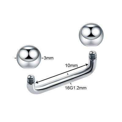 1PC Titan 16G 14G Filet extern și intern Bar de suprafață Barbell industrial CZ Micro Dermal Ancore Piercing inel Bijuterii sexy