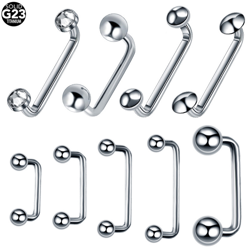 1PC Titan 16G 14G Filet extern și intern Bar de suprafață Barbell industrial CZ Micro Dermal Ancore Piercing inel Bijuterii sexy