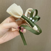 2022 NOU Fashion coreeană Super Fairy Mesh Lalele ciucuri Grab Gheare de păr pentru femei fete Vară Shark Clip Accesorii de păr