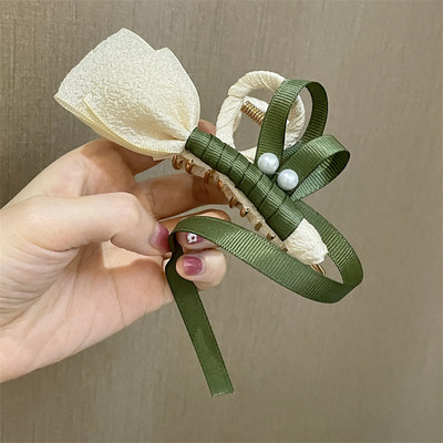 2022 NOU Fashion coreeană Super Fairy Mesh Lalele ciucuri Grab Gheare de păr pentru femei fete Vară Shark Clip Accesorii de păr