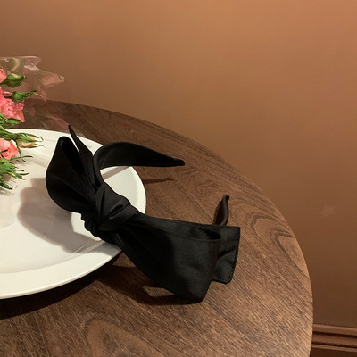 2022 noi femei de culoare solidă bentiță cu arc nod bentiță răsucite bentițe încrucișate cerc de păr negru accesorii de păr fete