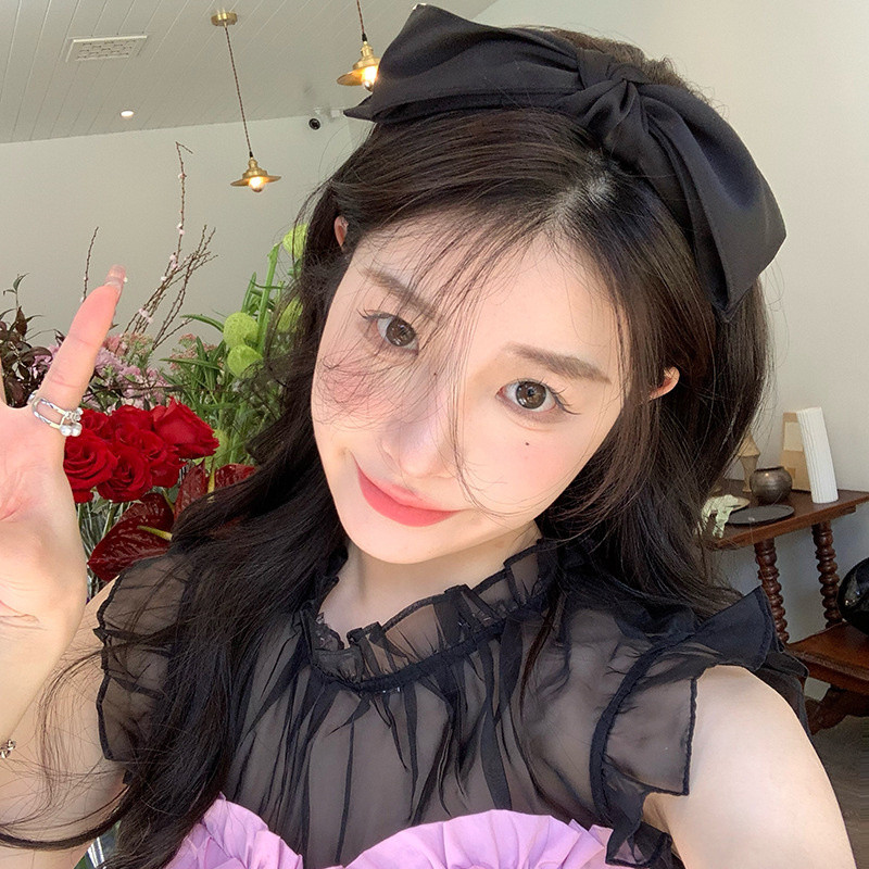 2022 noi femei de culoare solidă bentiță cu arc nod bentiță răsucite bentițe încrucișate cerc de păr negru accesorii de păr fete