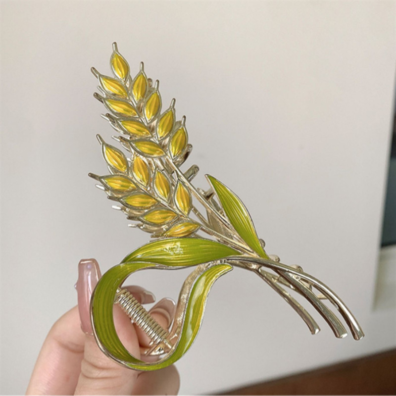 2022, moda coreeană, gheare de păr, aur, grâu, agrafe de păr din aliaj elegante, agrafe, accesorii pentru păr pentru femei, fete