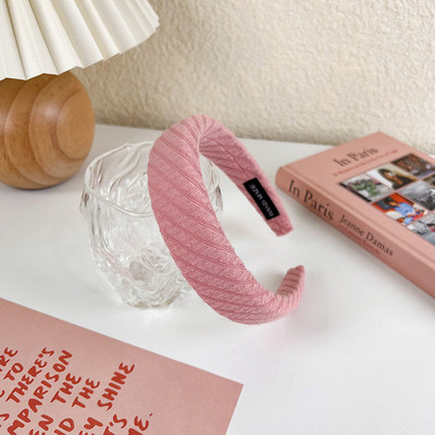 Seria roz Bentite cu burete căptușite pentru femei Bentițe de păr subțiri și late pentru fete Cerc de păr prințesă Benzi de modă Accesorii pentru acoperirea capului