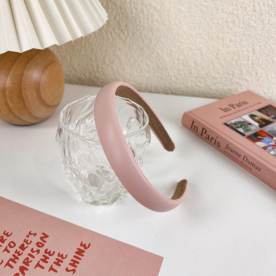 Seria roz Bentite cu burete căptușite pentru femei Bentițe de păr subțiri și late pentru fete Cerc de păr prințesă Benzi de modă Accesorii pentru acoperirea capului