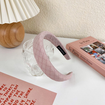 Seria roz Bentite cu burete căptușite pentru femei Bentițe de păr subțiri și late pentru fete Cerc de păr prințesă Benzi de modă Accesorii pentru acoperirea capului