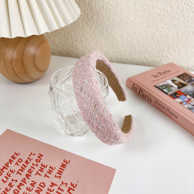 Seria roz Bentite cu burete căptușite pentru femei Bentițe de păr subțiri și late pentru fete Cerc de păr prințesă Benzi de modă Accesorii pentru acoperirea capului