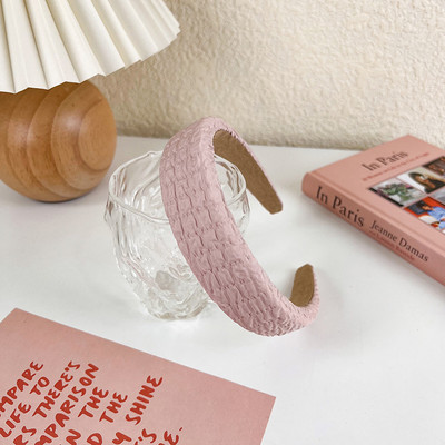 Seria roz Bentite cu burete căptușite pentru femei Bentițe de păr subțiri și late pentru fete Cerc de păr prințesă Benzi de modă Accesorii pentru acoperirea capului