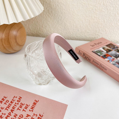 Seria roz Bentite cu burete căptușite pentru femei Bentițe de păr subțiri și late pentru fete Cerc de păr prințesă Benzi de modă Accesorii pentru acoperirea capului