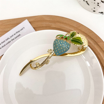 2022 de vară drăguț căpșuni agrafe de păr fetiță dulce un cuvânt clemă elegantă gheare de păr din metal accesorii de păr femei