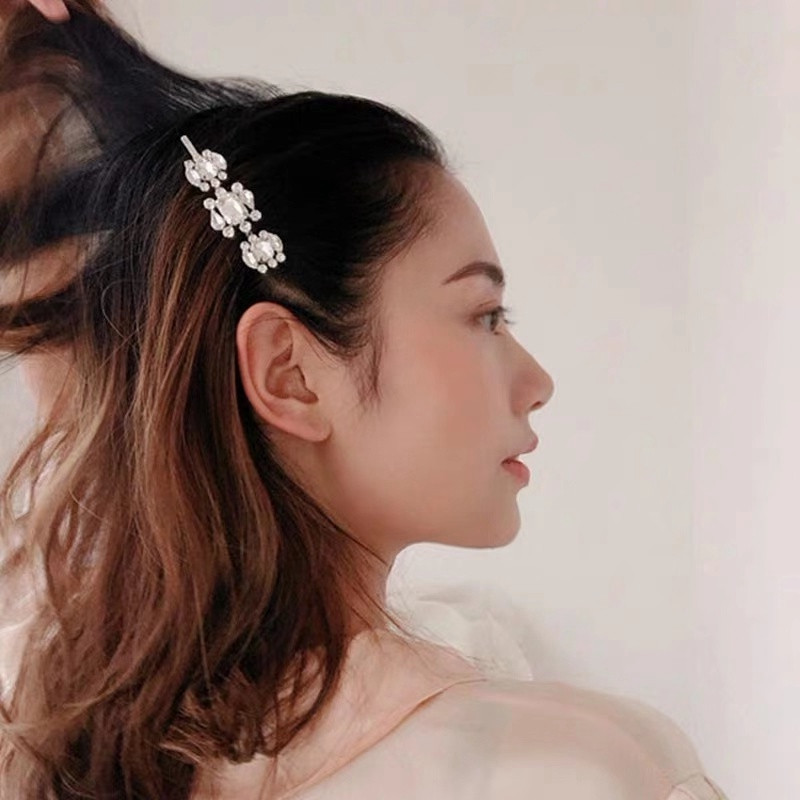 2020 Coreea agrafe de păr cu cristal strălucitor stil simplu agrafe laterale geometrice agrafe de păr cu strasuri accesorii de păr pentru fete