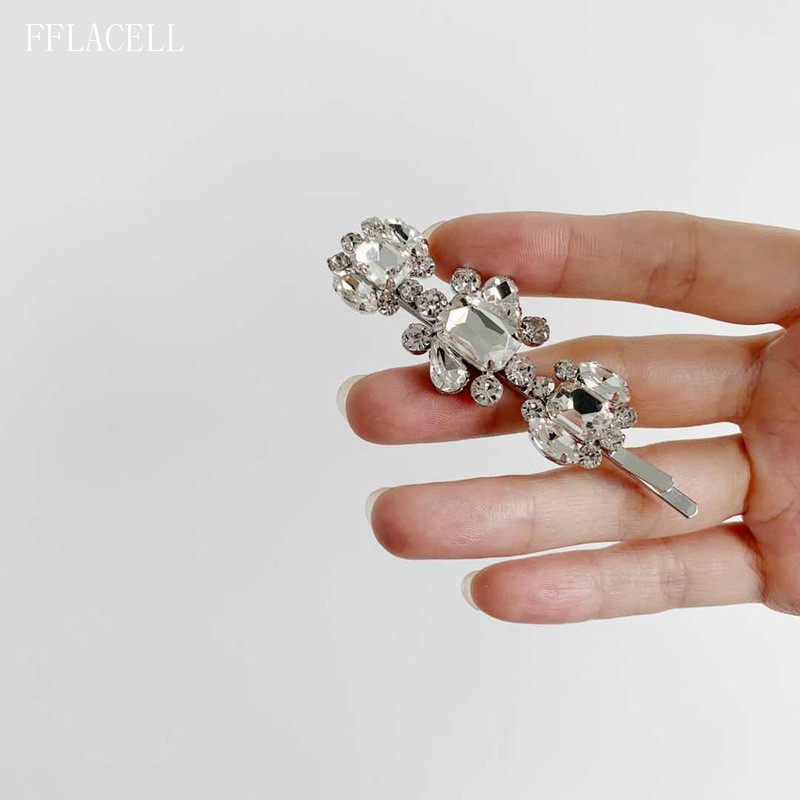 2020 Coreea agrafe de păr cu cristal strălucitor stil simplu agrafe laterale geometrice agrafe de păr cu strasuri accesorii de păr pentru fete