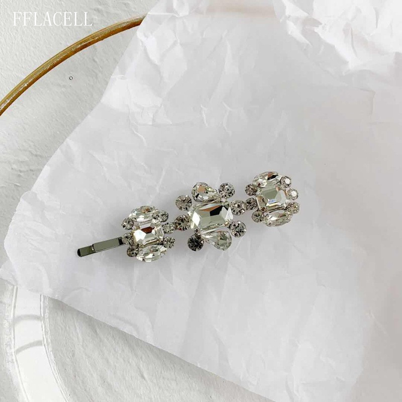 2020 Coreea agrafe de păr cu cristal strălucitor stil simplu agrafe laterale geometrice agrafe de păr cu strasuri accesorii de păr pentru fete