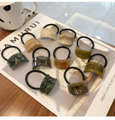 FFLACELL, la modă, retro, acetat, colorat, geometric, curbat, imprimeu leopard, cap elastic, frânghie, accesorii de păr pentru femei, fete