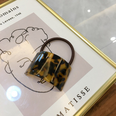 FFLACELL, la modă, retro, acetat, colorat, geometric, curbat, imprimeu leopard, cap elastic, frânghie, accesorii de păr pentru femei, fete