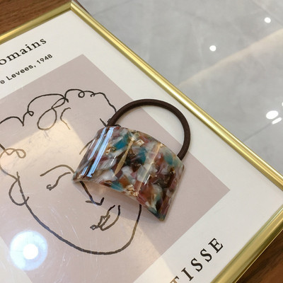 FFLACELL, la modă, retro, acetat, colorat, geometric, curbat, imprimeu leopard, cap elastic, frânghie, accesorii de păr pentru femei, fete