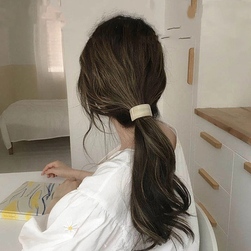 FFLACELL, la modă, retro, acetat, colorat, geometric, curbat, imprimeu leopard, cap elastic, frânghie, accesorii de păr pentru femei, fete