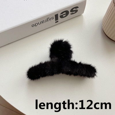 Iarna 2022 Gheară de păr elegantă de pluș, acrilic elegant, agrafă de blană artificială, agrafă, accesorii de păr pentru femei, fete