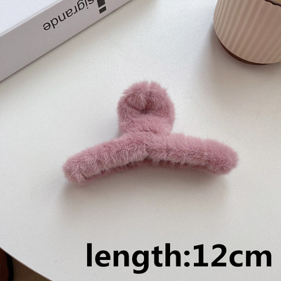 Iarna 2022 Gheară de păr elegantă de pluș, acrilic elegant, agrafă de blană artificială, agrafă, accesorii de păr pentru femei, fete