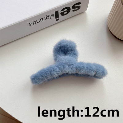 Iarna 2022 Gheară de păr elegantă de pluș, acrilic elegant, agrafă de blană artificială, agrafă, accesorii de păr pentru femei, fete