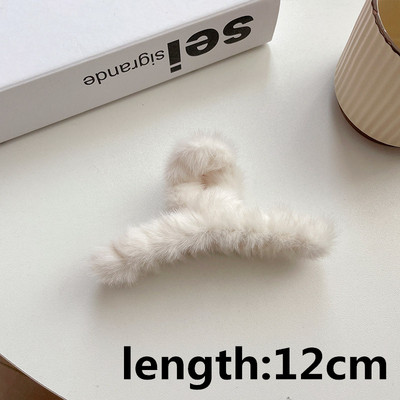 Iarna 2022 Gheară de păr elegantă de pluș, acrilic elegant, agrafă de blană artificială, agrafă, accesorii de păr pentru femei, fete