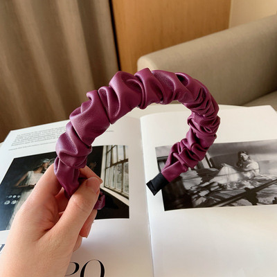 FFLACEL őszi téli bőr nagy elasztikus hajpántok Scrunchies vintage egyszínű fejpántok hajkiegészítők