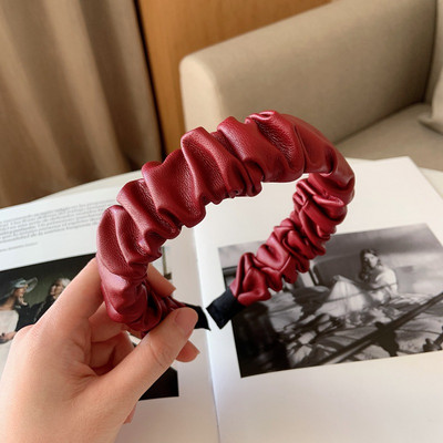 FFLACEL őszi téli bőr nagy elasztikus hajpántok Scrunchies vintage egyszínű fejpántok hajkiegészítők