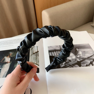 FFLACEL őszi téli bőr nagy elasztikus hajpántok Scrunchies vintage egyszínű fejpántok hajkiegészítők