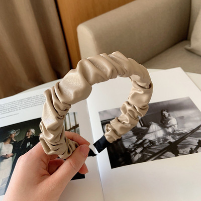 FFLACEL őszi téli bőr nagy elasztikus hajpántok Scrunchies vintage egyszínű fejpántok hajkiegészítők