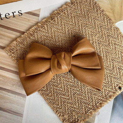 FFLACEL őszi téli bőr nagy elasztikus hajpántok Scrunchies vintage egyszínű fejpántok hajkiegészítők