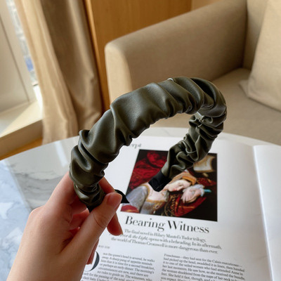FFLACEL őszi téli bőr nagy elasztikus hajpántok Scrunchies vintage egyszínű fejpántok hajkiegészítők