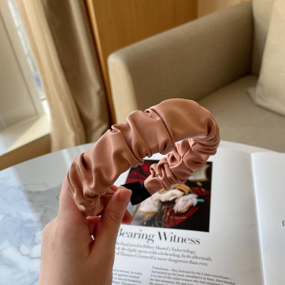 FFLACEL őszi téli bőr nagy elasztikus hajpántok Scrunchies vintage egyszínű fejpántok hajkiegészítők
