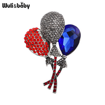 Wuli&baby Big Rhinestone Μπαλόνι Καρφίτσες Γυναικείες Unisex Δώρα με καρφίτσα για ρομαντικό πάρτι γραφείου 2 χρωμάτων