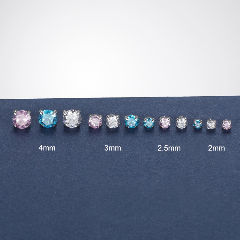 1PC Titan Gheare CZ Dermal Top Capetele Filetate Interna Piercing Nas Buze Cartilaj Helix Industrial Piercing Nariz Bijuterii