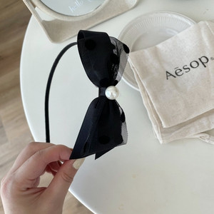 Fflacell, elegant, retro, catifea neagră, agrafă cu fundă, coreeană, cu fundă neagră, bentite pentru cap pentru femei, cadouri de petrecere pentru fete